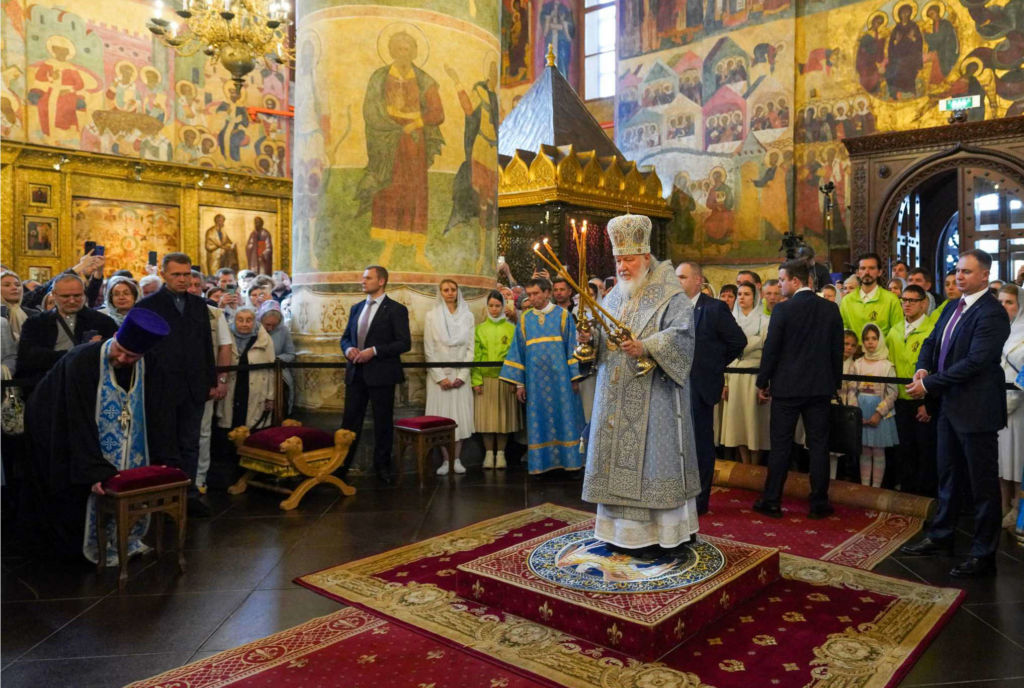Патриаршая проповедь в праздник Успения Пресвятой Богородицы после Литургии в Успенском соборе Московского Кремля