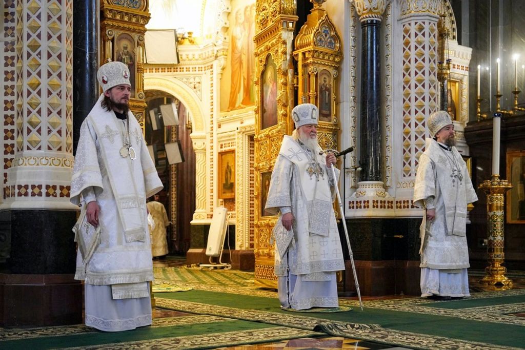 Проповедь Святейшего Патриарха Кирилла в Великую Субботу после Литургии в Храме Христа Спасителя